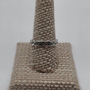 Size 10 Sterling Silver Unisex Braided Ring Classic And Stylish! A2849